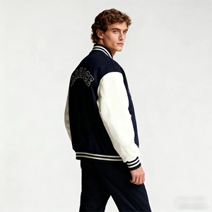 Chaqueta Varsity de Invierno de Alta Calidad para Hombre, Bordada, con Cuello Alto, Parches y Personalizable - Product Image 3