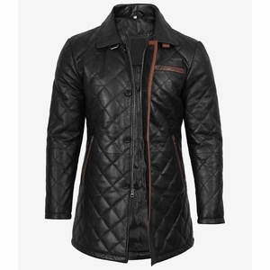 HIGH QUALITY PREMIUM LEATHER LONG <b>COAT</b> VERY CLASSY AND COOL - Product Image 2