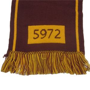 Custom Long Acrylic Jacquard Woven Knit Printed Embroidered Soft Football Fan Scarf Wholesale - Product Image 5