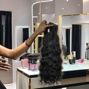 Pas d'enchevêtrement jamais de perte de Machine Double trame Remy Extensions de tissage de cheveux humains indiens simple dessiné de haute qualité non traité - Product Image 1