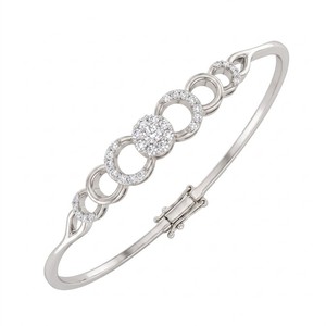 Pulsera de Diamantes de Oro Blanco Unisex de Jewellery Planet, Corte Brillante, Natural, Certificado IGI, Estilo Moderno, para Bodas y Uso Diario, 26g - Product Image 4