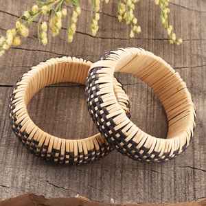 Bracelet en rotin tressé pour homme, accessoires de mode, meilleur choix, prix bas, bracelets et joncs - Product Image 1