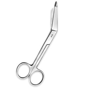 Ciseaux ordinaires pour pansements Lister, en acier inoxydable, à anneau de maintien arrondi, réutilisables, pour la coupe de pansements chirurgicaux, finition argentée - Product Image 2