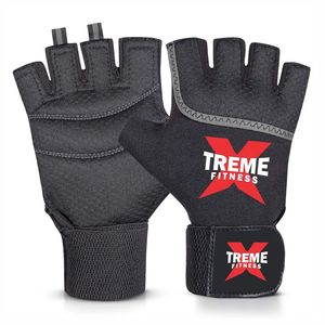 Guantes Deportivos de Medio Dedo con Soporte para Muñeca para Hombres y Mujeres, Guantes para Entrenamiento, Levantamiento de Pesas - Product Image 4