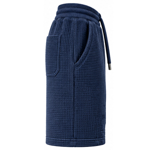 Shorts en tricot gaufré personnalisés pour hommes, décontractés, pour l'été, la gym, avec taille élastique et cordon de serrage, pour le fitness, l'entraînement, le sport - Product Image 2