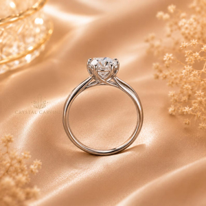 Anillo de Compromiso de Moissanita Redonda de 1 Quilate, Diseño Trenzado, Plata de Ley 925, Anillo de Promesa Nupcial para Mujer - Product Image 3