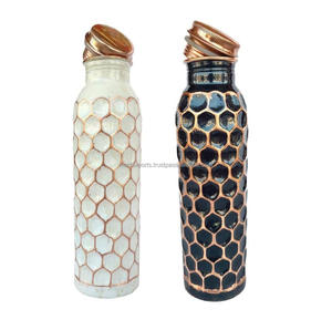 Botella de Cobre Puro Ecológica para Hervir Agua, con Tapa Antiderrames, para Uso Diario en Casa, Oficina y Viajes, Estilo de Vida Saludable - Product Image 1