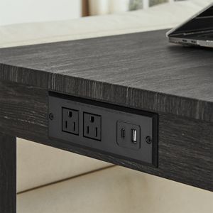 Tavolo Bar con Presa di Corrente da 59 Pollici e 3 Sgabelli Imbottiti, Set di Arredamento per Soggiorno in 4 Pezzi, Tavolo da Pranzo e Divano - Product Image 2