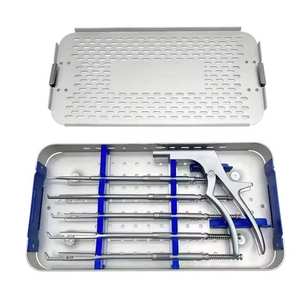 ชุดเครื่องมือผ่าตัดกระดูกสันหลังแบบหมุนได้ Kerrison สำหรับการผ่าตัดระหว่างแผ่นกระดูกสันหลัง ชุดเครื่องมือผ่าตัดกระดูกและข้อสำหรับสัตว์เลี้ยง ชุดอุปกรณ์การแพทย์สำหรับสุนัขแบบใช้ซ้ำได้ ทำจากโลหะ - Product Image 1