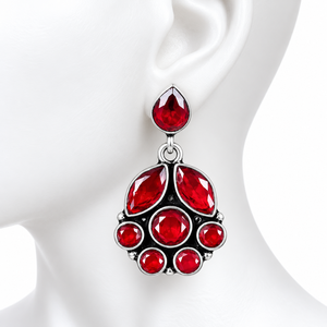 Boucles d'oreilles pendantes en argent plaqué antique avec améthyste, style bohème, design pour amoureux, bijoux de fête, vente en gros - Product Image 5