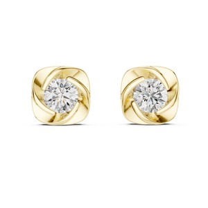 Boucles d'oreilles clous fleur en diamant de laboratoire 1-3 carats, sertissage solitaire pétales, certifiées IGI, pour mariage, en or massif 18K 14K 10K 925 - Product Image 3