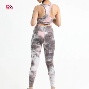 New Design Logo Mist OEM Women's Define <b>Leggings</b> & Bra Set <b>With</b> <b>Pockets</b> 2 Piece Women's Workout Set High Waist Yoga Fitness Set - Product Image 2