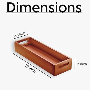 Plateau de service en bois poli avec motif décoratif pour hôtel, restaurant et présentation sur table à domicile, fabriqué par un fabricant OEM - Product Image 2