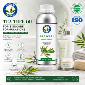 น้ำมันหอมระเหยทีทรีบริสุทธิ์ 1 กก. ได้รับการรับรองมาตรฐาน ISO น้ำมันสมุนไพรเมลาลูก้า อัลเทอร์นาโฟเลีย สำหรับบำรุงผิวและเร่งการเจริญเติบโตของเส้นผม- จากอินเดีย - Product Image 5
