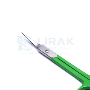 Green Beauty Manicure <b>Scissors</b> Straight Blade Cuticle Trimming Shears Stainless Steel Sharp <b>for</b> Salon <b>Nail</b> Care - Product Image 4