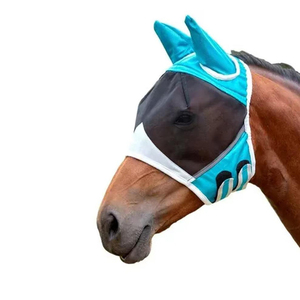 Máscara de malla personalizada para caballo sin orejas, cubrecabeza elástico, ¡gran oferta! - Product Image 2
