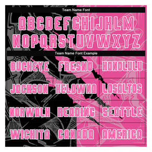 Maillot de football personnalisé à motif graffiti rose, noir et blanc, style streetwear, kit de football athlétique par sublimation - Product Image 6