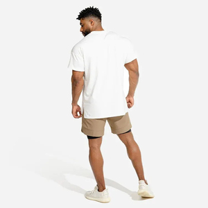 Camiseta Oversize de Hombre con Hombros Caídos de 220g, Calidad Premium, Estilo Urbano, Algodón Pesado, Camisetas Frescas con Estampado para Hombre - Product Image 3