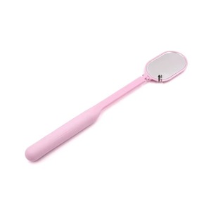 Butterfly Shape Eyelash <b>Mirror</b> Large Magnifying Makeup <b>Mirror</b> <b>Long</b> Handle For Checking False <b>Long</b> Handle Single Sided Plastic - Product Image 1