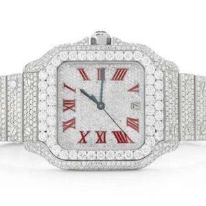 Reloj de Alta Calidad Personalizado con Diamantes Cultivados en Laboratorio, Estilo Hip Hop, Regalo para Hombre - Product Image 1