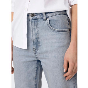 2026 Ladies Casual Straight Mid-Waist <b>Jeans</b> Breathable Eco-Friendly Denim Stretch <b>Jeans</b> Pants High Pockets Made Cotton - Product Image 5