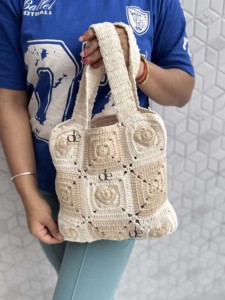 Hot Sale Summer Beach Straw Bags Bohemian Crochet Handmade Handbag Women Shoulder Bag Stylish Sea Grass <b>Square</b> Bag - Product Image 3