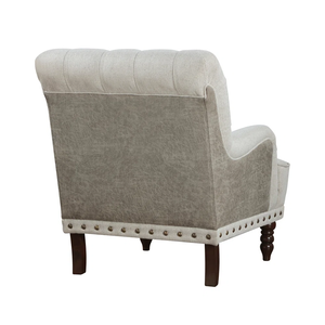 SOFA <b>CHAIR</b> Contemporary One Seat from Vietnam Single <b>Chair</b> Faux Leather Tufted Back Flared Arms - Product Image 2