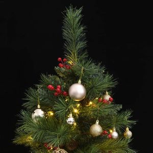 Albero di natale artificiale incernierato con 150 e palla Set 59.1 \ "albero di natale - Product Image 2