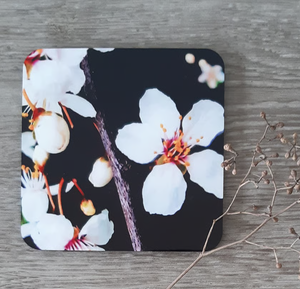 Posavasos de MDF con Diseño Floral y de Aves en Azul, Impresos en Esmalte, Cuadrados, Antideslizantes - Product Image 6