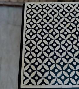 Mesa de Cajones con Incrustaciones de Hueso de ILAHI, Diseño Moderno con Detalles de Ágata, Almacenamiento de Tres Niveles, Mueble Portátil para el Hogar - Product Image 6