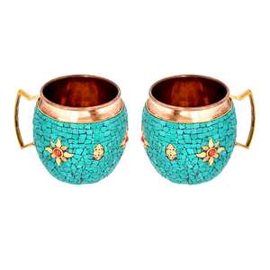 Tazas de Cobre Certificadas de 400 ml, Ecológicas, a Prueba de Fugas, Reutilizables, con Beneficios para la Salud, Tazas para Beber Agua en el Hogar, Diseño Elegante - Product Image 3