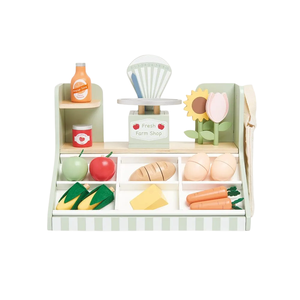 Juguete de Madera Natural para Jugar a la Venta en el Mercado, Juego de Roles para Niños, Juguete Educativo de Supermercado, Vietnam - Product Image 4