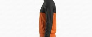 Sweat-shirt tricoté pour homme noir et orange à col montant zippé, coupe classique, idéal pour l'automne, 100 % polyester respirant, style formel - Product Image 4