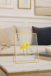 <b>Ornate</b> <b>Gold</b> Metal <b>Mirror</b> Frame Round Vintage Style Decorative Wall <b>Mirror</b> with Floral Top Design - Product Image 3