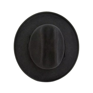 Sombrero de mujer personalizable para primavera/verano, de lana australiana, con cintas negras y cadena, ala ancha, para fiestas, sombrero sólido de EVA - Product Image 3