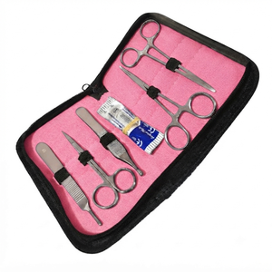 OPTITECH HEALTHCARE DSKT05 Ensemble d'instruments chirurgicaux manuels en acier inoxydable 6 pièces pour étudiants en médecine, formation aux sutures, certifié CE - Product Image 1