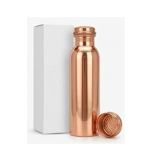Botella de Agua de Cobre Ecológica Tradicional, Diseño Vintage, Termo Portátil de Viaje con Tapa, Libre de BPA - Product Image 2