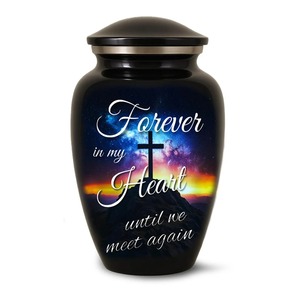 Astronaut Cycling Moon Urn for Human <b>Ashes</b> American Style Memorial <b>Keepsake</b> Urn Eco-Friendly Large Burial Urn for Adults - Product Image 1