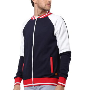 Chaqueta Varsity para Hombre, Diseño Color Block, Cierre de Cremallera, Corte Ajustado Informal, Poliéster y Algodón, para Otoño - Product Image 6