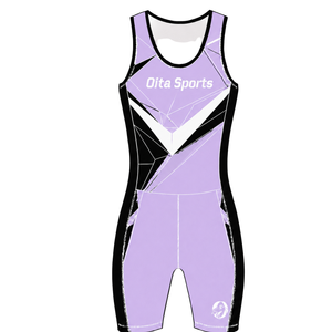 Traje de Competición de Remo Lavender Black and White para Hombre, Uniforme de Competición sin Mangas, Singlet de Alto Rendimiento, Personalizado, Venta al por Mayor, Deportivo - Product Image 1