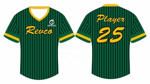 Camiseta de béisbol lisa, jersey de softbol sublimación, jerséis rayados en blanco personalizados para hombre al por mayor - Product Image 2