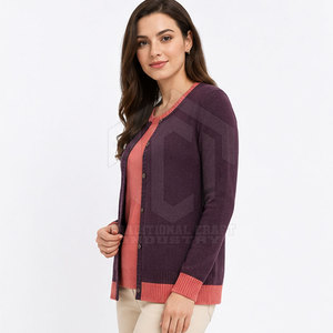 Ensembles deux pièces modernes en tricot pour femme, hiver, couleur unie, décontractés, 100% coton/laine, respirants, texture confortable, vente en gros, élégants - Product Image 2