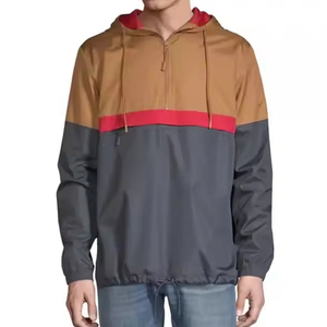 OEM Plain Dyed Nylon Made Waterproof <b>Jackets</b> Customized Windbreaker <b>Jacket</b> for <b>Men's</b> With Zipper Closure Full Sleeves for Sale - Product Image 4