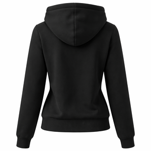 Wholesale Custom Black <b>Zip</b> <b>Up</b> Hoodie for Women - OEM Bulk Purchase Direct from Factory - Product Image 2