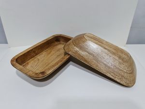 Cuenco Rectangular de Madera Hecho a Mano para Velas |   Recipiente de Madera Natural para Velas de Cera de Soja - Product Image 4
