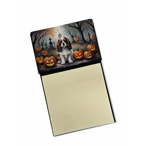 Cavalier Spaniel Spooky Halloween Porte-notes autocollantes Bloc-notes autocollant Accessoires de bureau vierges Porte-cartes rechargeables Porte-notes - Product Image 1
