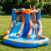 Château gonflable combiné avec toboggan en PVC pour parc d'aventure, utilisation en garderie, pour enfants et adultes, avec souffleur