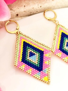 Pendientes de Cuentas Hechos a Mano de Alta Calidad, Estilo Artesanal, Color Sólido, Artículo de Fábrica al por Mayor - Product Image 5