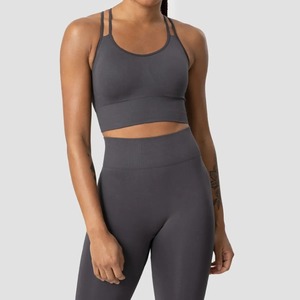 Leggings de Yoga de Cintura Alta sin Costuras, Color Gris Sólido, Pantalones Deportivos para Mujer, Ropa Deportiva Elástica - Product Image 1