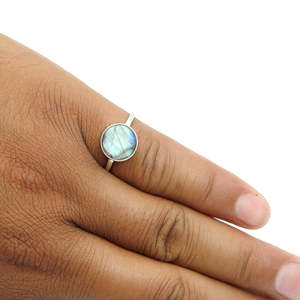 Premium Quality 925 Sterling Silver <b>Ring</b> Comes With Bezel Setting Round Cut <b>Labradorite</b> Gemstone Handmade Bohemian Jewelry - Product Image 4